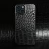 Echte Leder Handyhüllen Für iPhone 17 16 15 Pro Max 11 12 13 14 XR XS Max Capa Luxus Krokodilmuster Business Abdeckung Coque