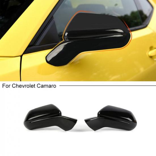 

Black Side Rearview Mirror Cover Trim Shell For Chevy Camaro 2016+ Accessories