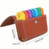 Weekly Pill Organizer Box Case Travel Medication Reminder Daily AM PM, Day Night 7 Compartments in Leather Carrying Case