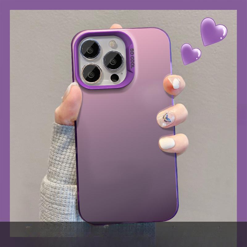Applicable To Apple 15 Mobile Phone Case Iphone14promax Shell Bracket 13 Color Silver Matte 12 Full-cover Soft Edge Xs