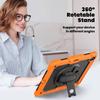 For iPad Air 13-inch M2 2025 , Military Grade Shockproof Protector Silicone Cover with Pencil Holder+Handle Shoulder Strap Cover