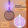 Foldable 3 In 1 Electric Mosquito Swatter With Uv Attract Light And Safe Mesh Perfect For Home Bedroom Patio Use
