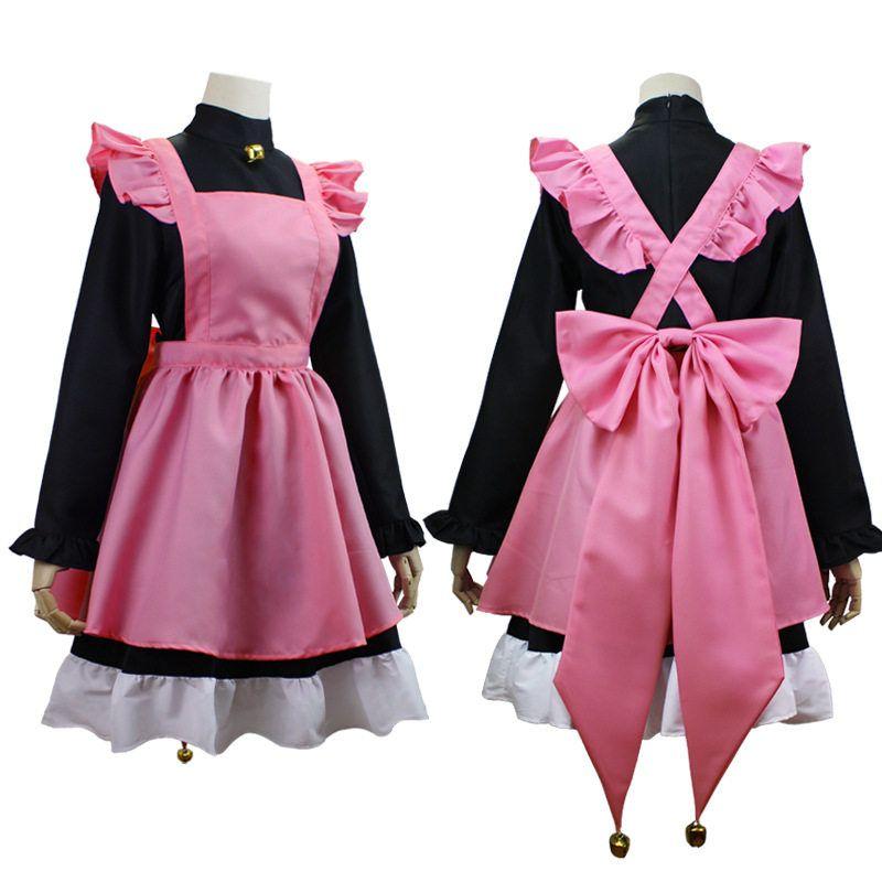Cardcaptor Sakura Cosplay Costume, Sakura Kinomoto Cosplay Pink and Black Rei Ka Cat Outfit Full Set in Stock