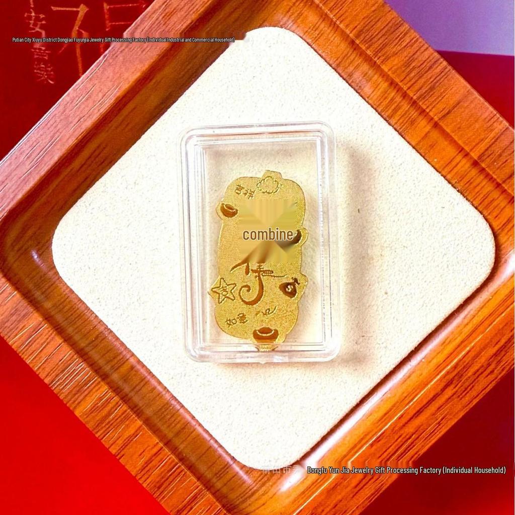 Pure Gold 999 Horse Year Phone Sticker for Wealth and Health - Popular Douyin Live Seller