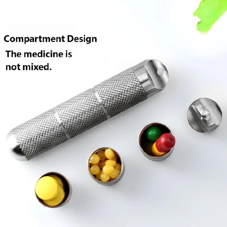 Portable Waterproof Medicine Box Case Holder Travel Pills Box Case Metal Alloy Pills Container Bottle Enduring