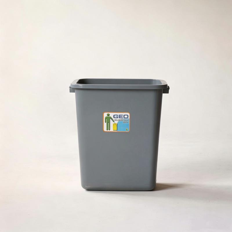 Large Capacity Plastic Flip-Top Trash Can with Lid for Home, Kitchen, Bathroom, Office, or Hotel.