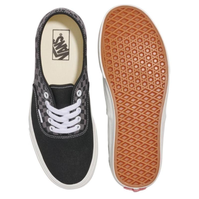 Vans Authentic Mens Low Top Canvas Shoes Black Gray VN000D7YBLK