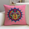Warm SSun FaceS Cushion Cover Pcs Soft Decorative Square Cushion Covers X X Pillowcases for Sofa Couch Home Bedroom