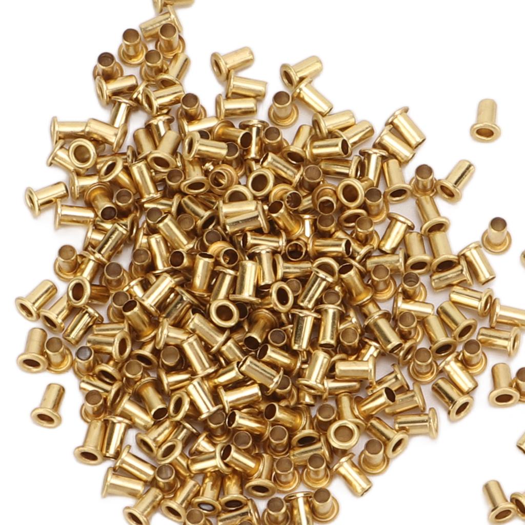 500Pcs Hollow Rivet Brass Decorative Through Hole Excellent Corrosion Resistance Copper   Eye Buckles