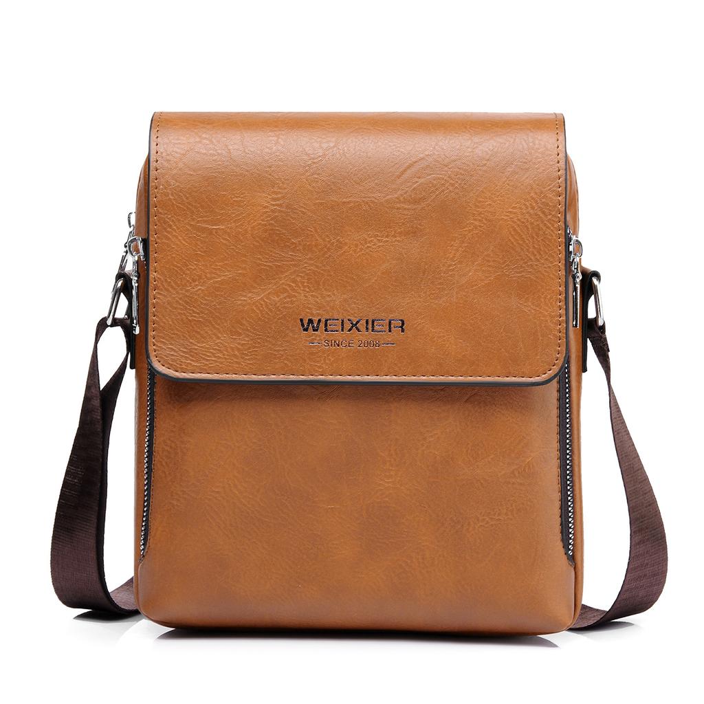 WEIXIER Men's Large Capacity Crossbody Bag, Minimalist Shoulder Messenger, Water-Resistant