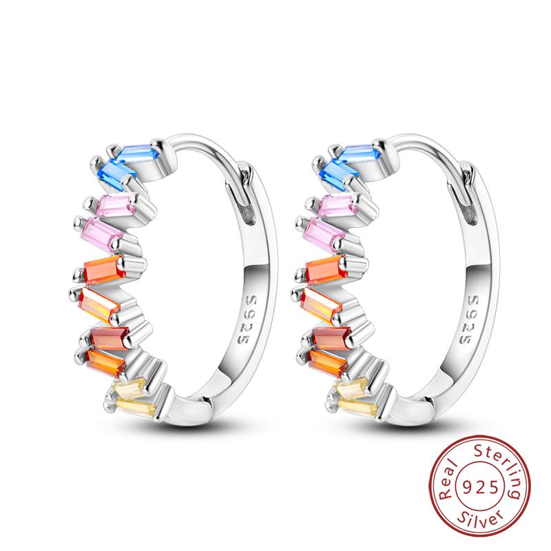 Real 925 Sterling Silver Colorful Dragonfly Butterfly Animal Earrings For Women Exquisite Birthday Anniversary Jewelry Gifts