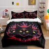 Mystic Cat Trio Art Decor Bedding Set with 1 Duvet Cover 2 Pillowcases Single Double King Queen Gift