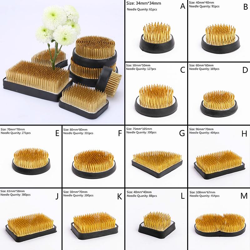 Multi-sizes Florist Floral Arrangement Copper Pin Frog Prong Brass Needle Fixed Tools Japanese Ikebana Kenzan Garden Bonsai Base