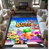 Stumble Guys Crystal Velvet Rug, Soft Anti‑Slip Crystal Velvet Carpet for Living Room Bedroom Home Decor