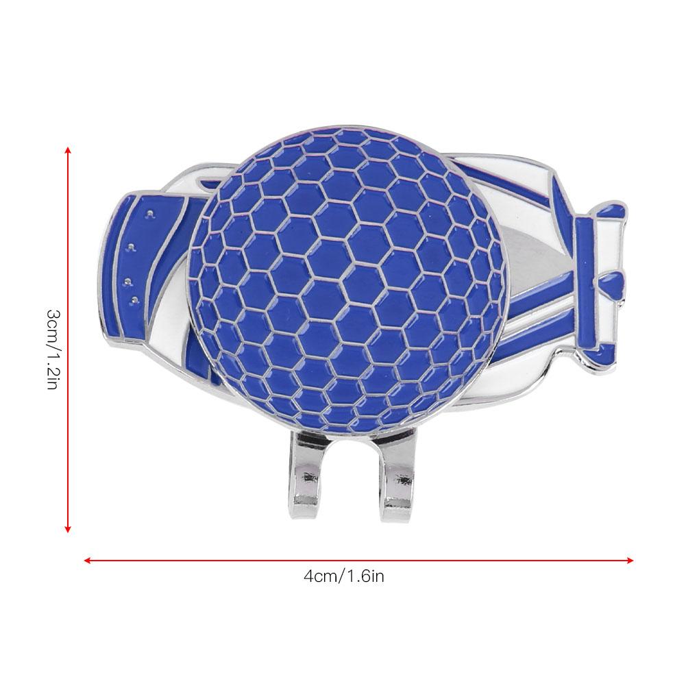 Przenośny Lekki Narzędzie do Oznaczania Piłek Golfowych Metalowy Klips do Daszka Marker Akcesorium Treningowe niebieski