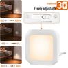Warm White Plug-in LED Night Light with Light Sensor & Stepless Dimming (110-240V, EU/UK/AU)