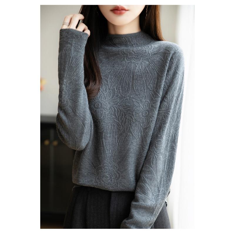 Women S Loose Half Turtleneck Pullover Knit Sweater For Inner Wear