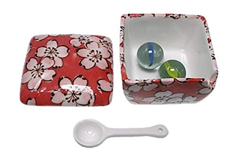 Miyakoodori Condiment Made in with for and ACSWEBSHOP Original Container, Japan, Ceramic, Spoon, Ichimi, Salt, Sansho, Shichimi, Mustard,