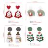 Women Christmas Tree Deer Snowman Drop Earrings Girls Christmas Gifts