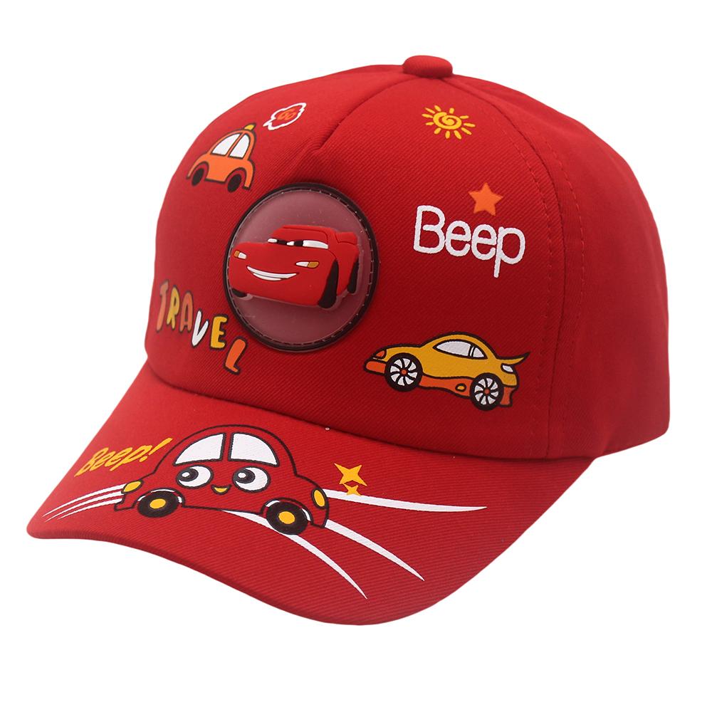 Car-themed Baseball Cap - Spring/Summer  Car Rally  McQueen Cartoon Kids Baseball Cap adjustable [48-54cm] красный