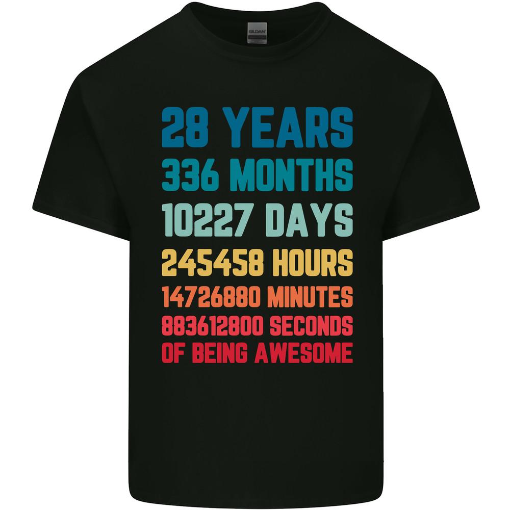 28th Birthday 28 Year Old Mens Light Cotton T-Shirt Unisex T-Shirt M