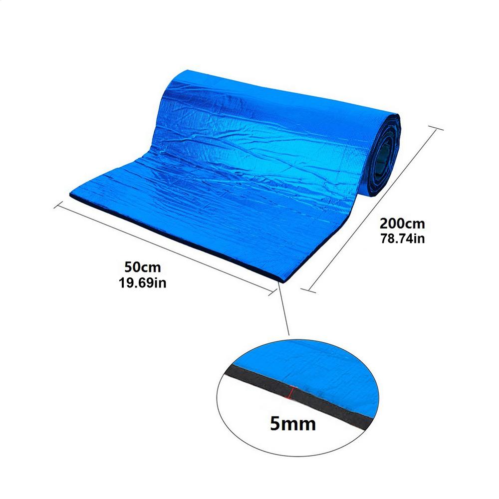 1x0.5m 2x0.5m Fireproof Heat And Sound Insulation Mat Aluminum Foil Self-adhesive Heat Insulation Mat Car Interior Accessories