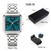 Fashion Square Watch for Men Women, Versatile Casual Arabic Dial Waterproof Quartz Wristwatch