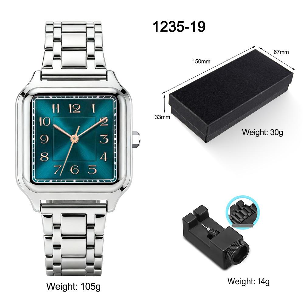 Fashion Square Watch for Men Women, Versatile Casual Arabic Dial Waterproof Quartz Wristwatch