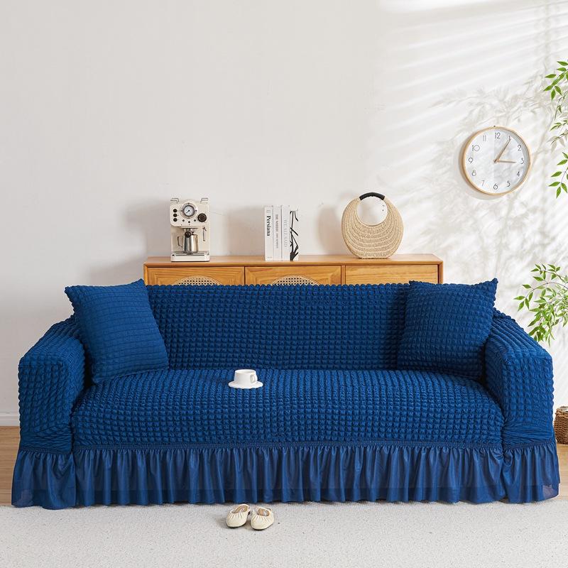 Seersucker Stoff Sofabezug All-Inclusive Spitze Verdickt Rutschfest Staubdicht Sofabezug für alle Jahreszeiten