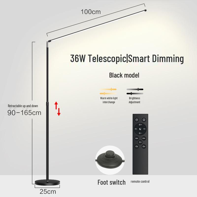Retractable Super Bright LED Floor Lamp for Living Room, Bedroom, Bedside, Reading, Piano, and Eyelash Extension