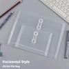 Thickened A5/A6 File Folder Transparent Waterproof File Bag Plastic Document Folder Students Filling Organizer Stationery Bag