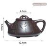 180ml Yixing Purple Clay Stone Scoop Teapot Handmade Bamboo Leaf Pattern Tea Pot Beauty Tea Infuser Kettle Chinese Zisha Tea Set