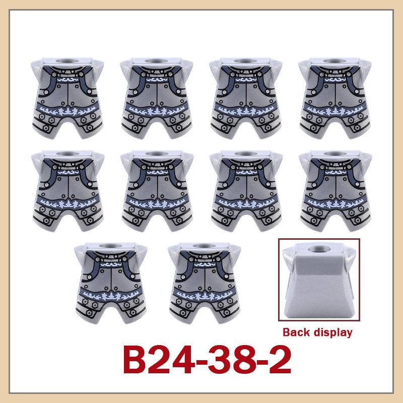 Medieval Military Castle Knight Armour Shoulder Armor Building Blocks Soldier Figure Parts Printed Army Warrior Bricks Toy Gifts