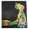 Versace Floral Collection Leather Clutch Bag Large Unisex Clutch Bag Black DP85102-DVSIG-D41MP