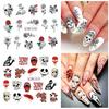 New nail art stickers ins Halloween series funny skull watermark nail stickers nail