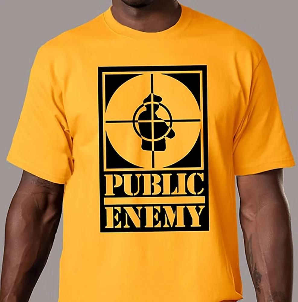 Public Enemy band Big Logo Gold Unisex T Shirt S