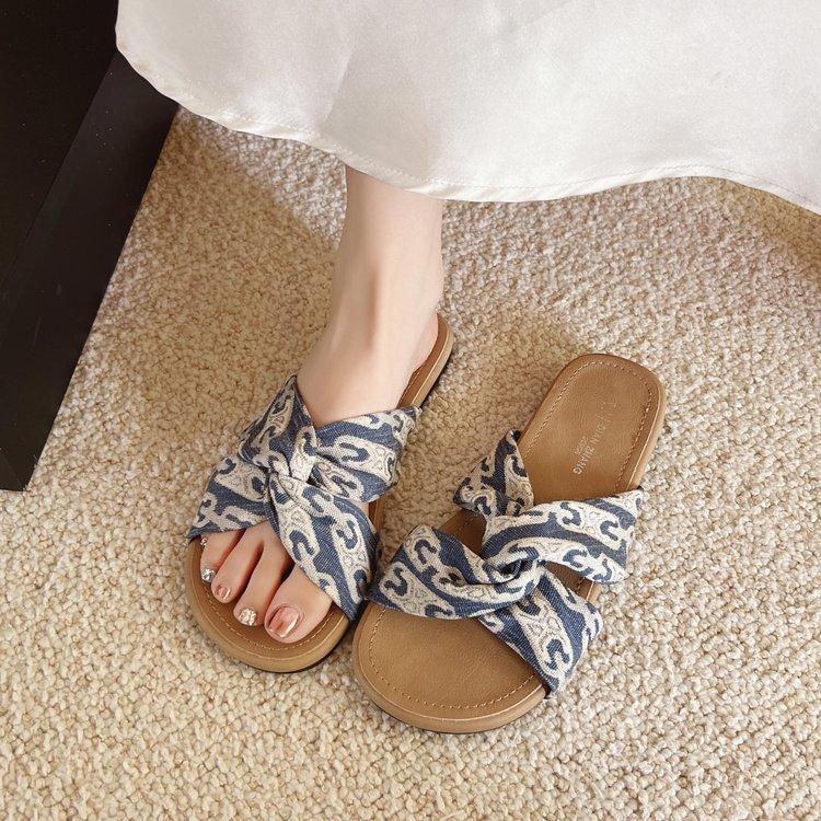 Fashion Low Shoes Rubber Rome PU Fabric Hoof Heels Low Shoes PU Rome Hoof Heels Fabric