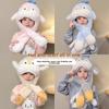 Penguin Baby Hat With Moving Ears Warm Plush Winter Kids Headgear For Children