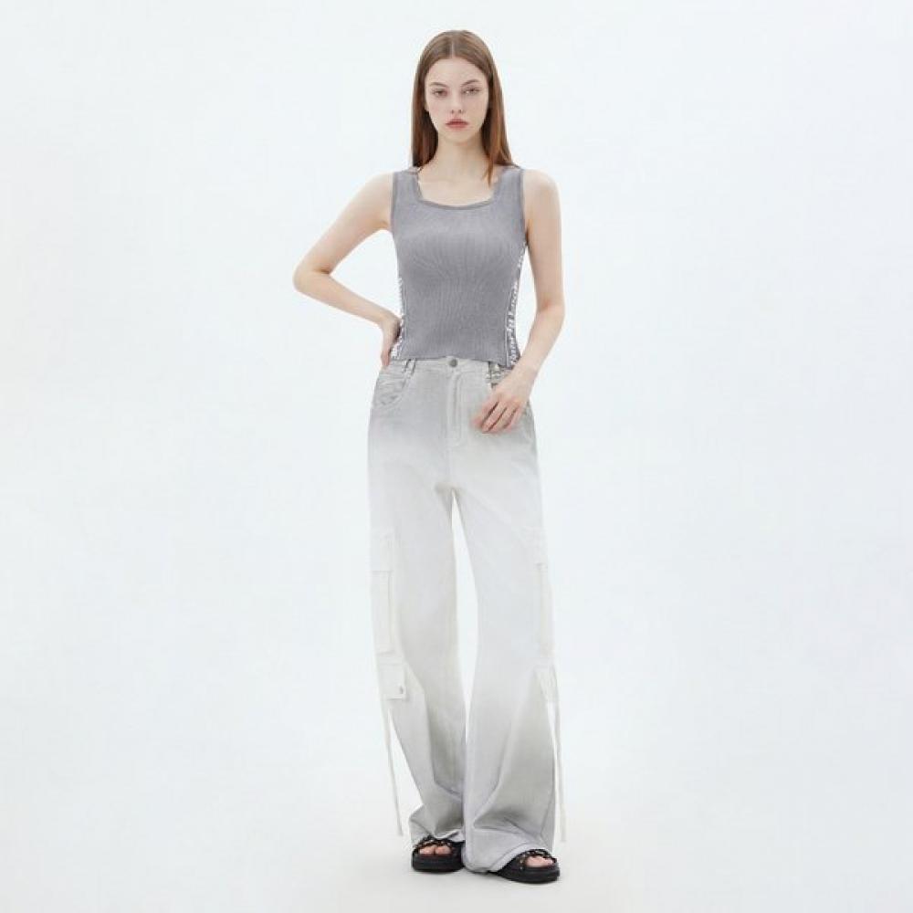 Gnarly Two Tone Ribbed Tank Top Knit Vest Es2kv660