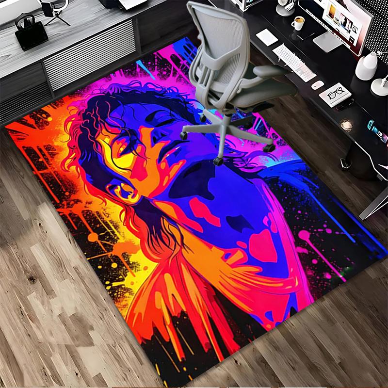 Michael Jackson Living Room Nonslip Area Rug Soft Carpet For Bedroom Gameoom Playroom Sofa Office Home Decor Doormat