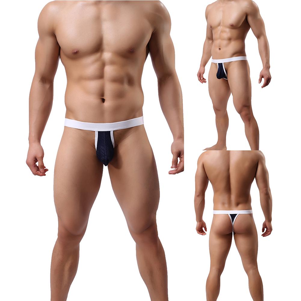 Western Cool Style Men Convex Breathable Low Rise Sexy Mesh U Underwear Jock Straps Briefs Thong