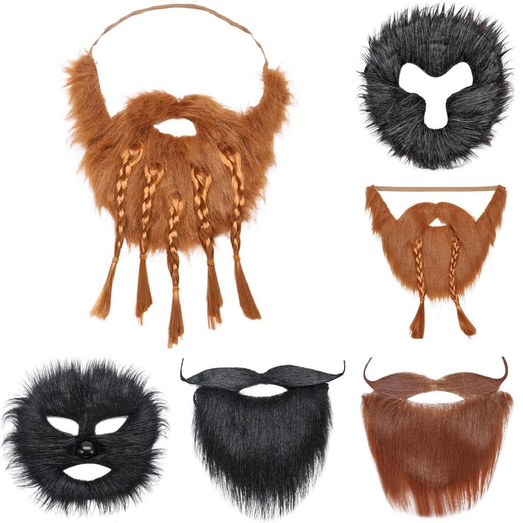 Halloween Fake Beard With Monkey Design For Adults Party Costumes