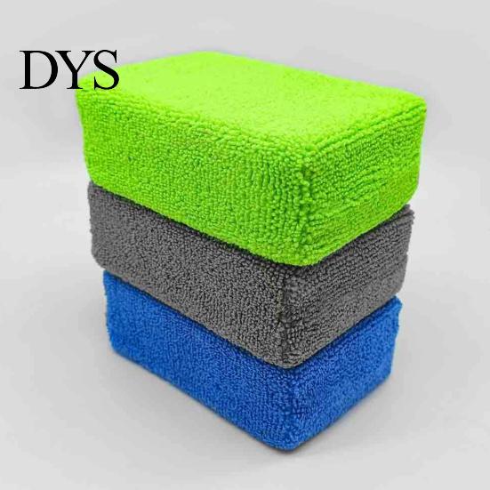 Non Scratch Glass Tile Cleaner Microfiber Car Wash Sponge, High Density Soft Cleaning Pad, Household Multi Purpose Duster Washable Reusable