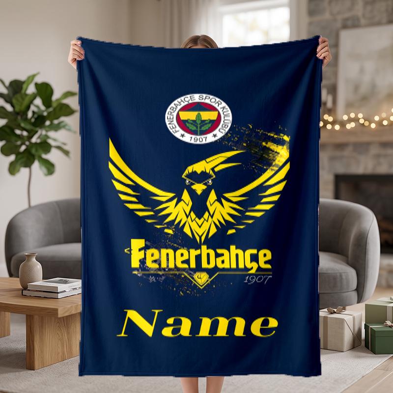 Fenerbahce SK Couvertures Flottées Personnalisées Douces Chaudes Confortables pour la Décoration Intérieure Cadeaux de Fête