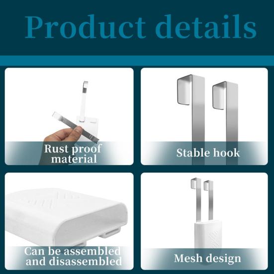 Yousheng Toilet Tank Cleaning Tablet Holder Hanging Toilet Bowl Cleaner Carrier Bracket with Stainless Steel Hook Bathroom Toilet Accessories