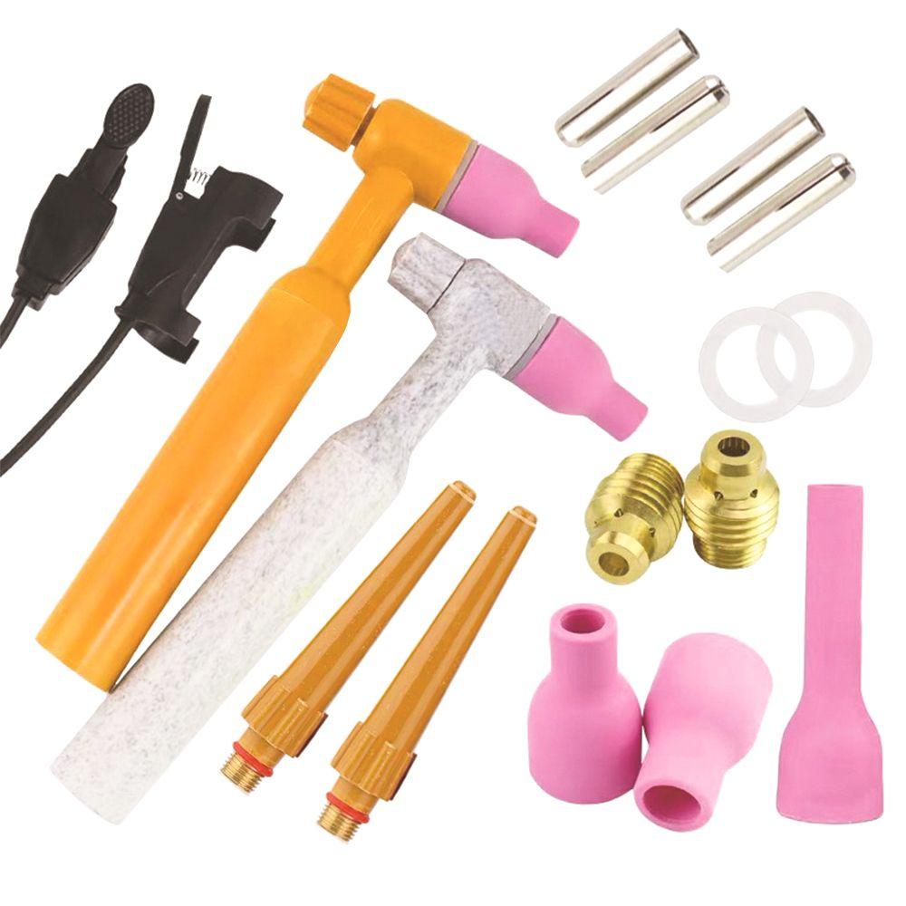 20pcs 4/5/6*30mm Protection Nozzle Tool Parts Ceramic Nozzle Argon Arc TIG Porcelain Mouth QQ150A