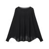 European and American style, new women's clothing, fashionable, versatile, cross-border comfortable black flat needle knitted sweater