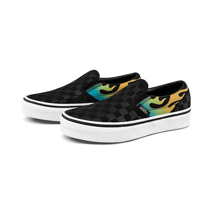 Vans Slip on Canvas Low top Kids' Skateboarding Shoes Black Children Aged 3 7 Years Old VN0A4BUTESY