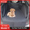 Rear Trunk Pet Mat for Tesla Model Y Juniper 2025 HW4.0 2024 Dog Seat Cover Fabric Oxford Waterproof Pad Bed Interior Protect