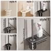 Space Aluminum Toilet Brush Holder Set No Punching Toilet Cleaning Tool  Household Cleaning